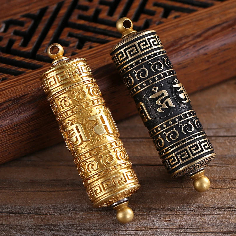 Asia Thailand Tibet Buddhist pocket efficacious Shurangama Mantra scripture Amulet safe good luck Buddha Buddhist copper Pendant