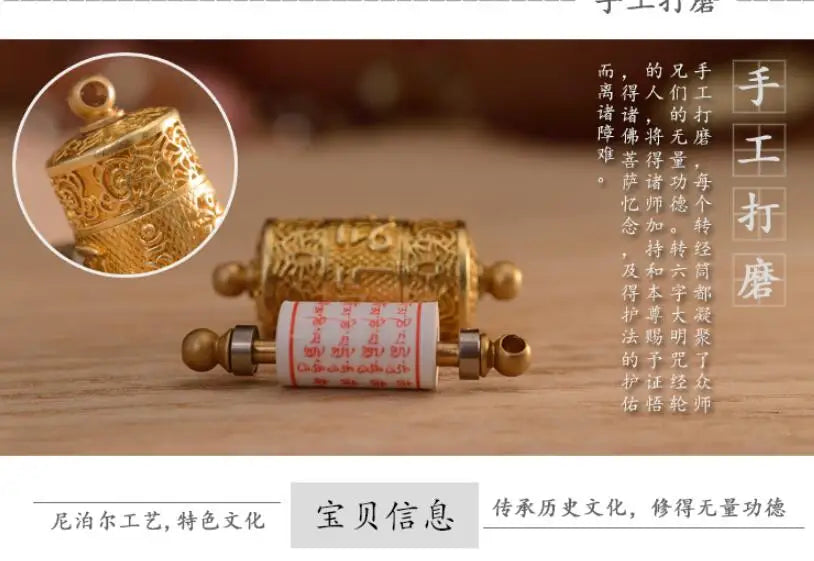 Asia Thailand Tibet Buddhist pocket travel efficacious Shurangama Mantra Amulet safe good luck Buddha Buddhist copper Pendant