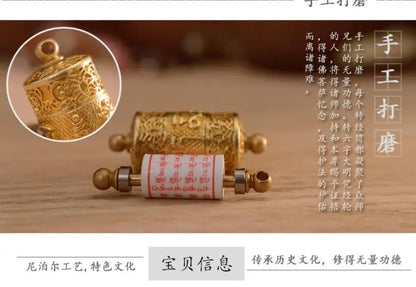 Asia Thailand Tibet Buddhist pocket travel efficacious Shurangama Mantra Amulet safe good luck Buddha Buddhist copper Pendant