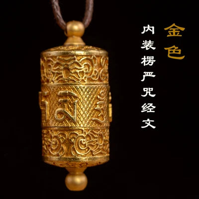 Asia Thailand Tibet Buddhist pocket travel efficacious Shurangama Mantra Amulet safe good luck Buddha Buddhist copper Pendant