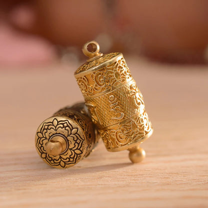 Asia Thailand Tibet Buddhist pocket travel efficacious Shurangama Mantra Amulet safe good luck Buddha Buddhist copper Pendant