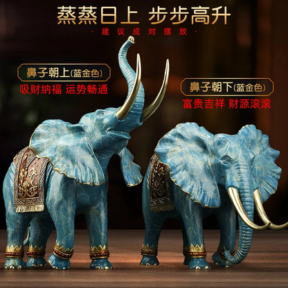 Asia Thailand home Company high grade Good luck Auspicious elephant Mascot bring wealth money thriving business brass statue