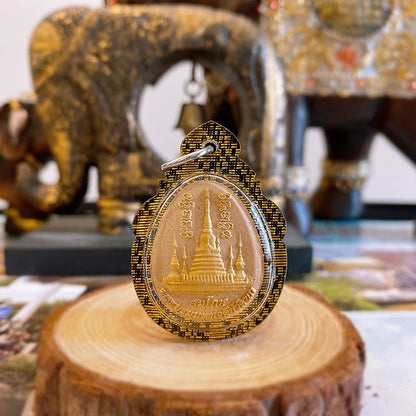 Asia Thailand temple Phra Phrom GANESH Buddha card Pendant Amulet bring fortune GOOD LUCK healthy safety Effective protection