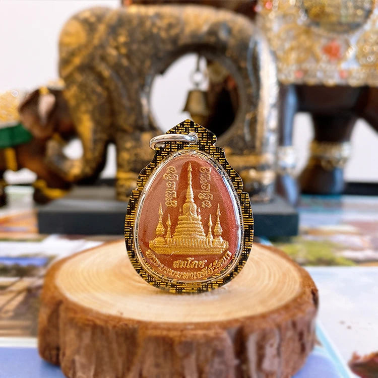 Asia Thailand temple Phra Phrom GANESH Buddha card Pendant Amulet bring fortune GOOD LUCK healthy safety Effective protection
