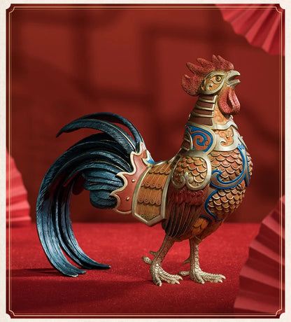 Asia high grade Spiritual ART home Company bring wealth money thriving business Good luck brave Rooster mascot brass Decoration
