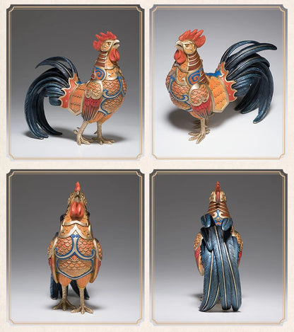 Asia high grade Spiritual ART home Company bring wealth money thriving business Good luck brave Rooster mascot brass Decoration