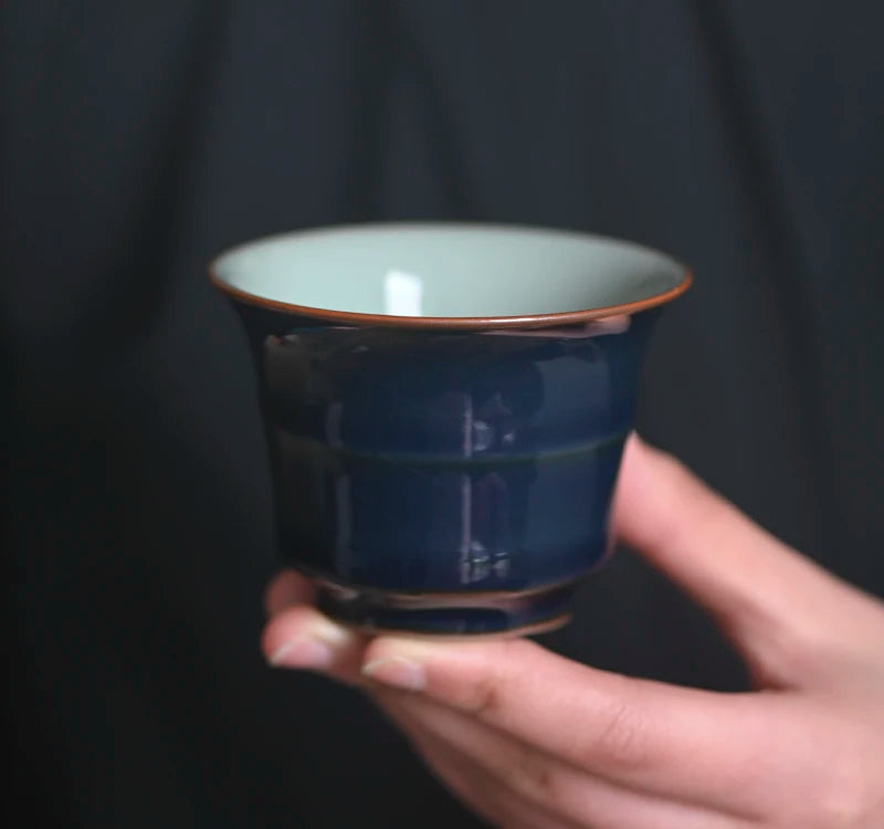 At the beginning of the manual spray your kiln ji blue it tureen ceramic cups kung fu tea tea bowl cover sample tea cup