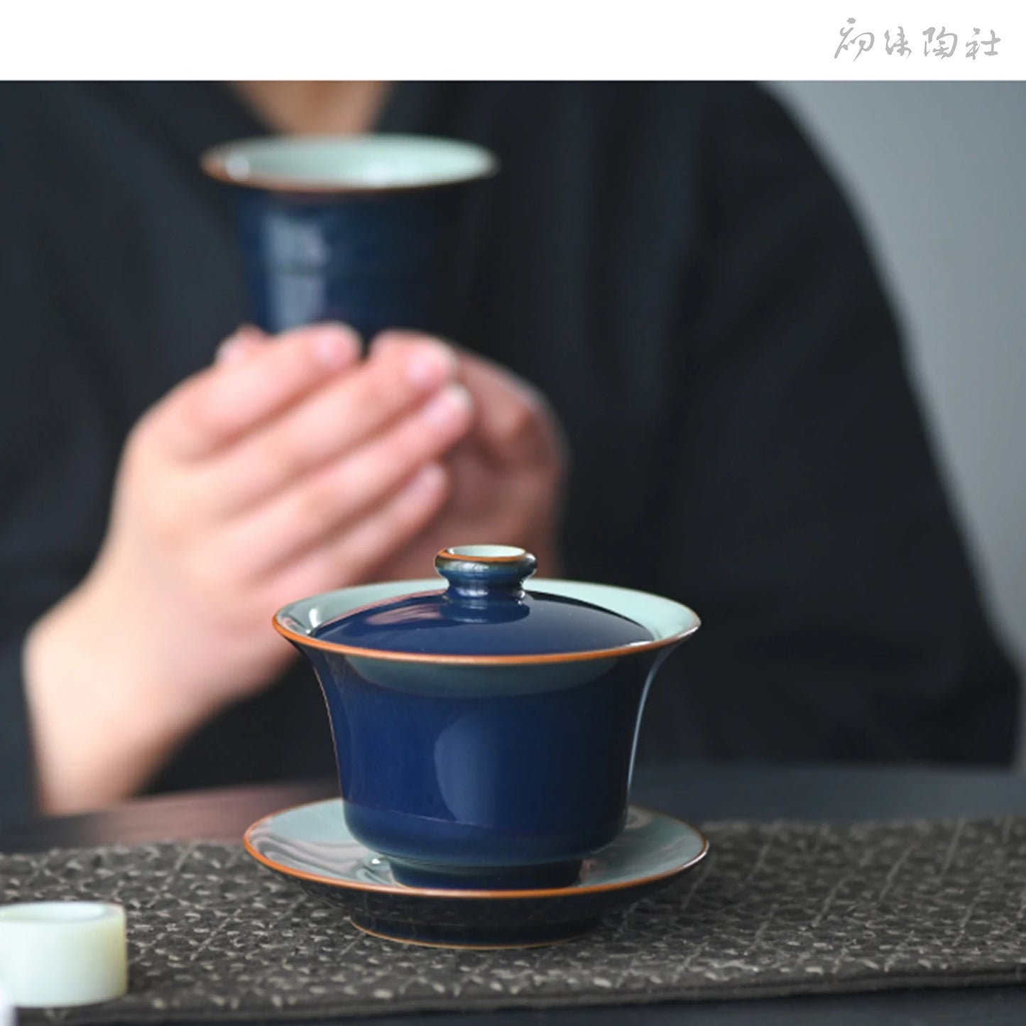 At the beginning of the manual spray your kiln ji blue it tureen ceramic cups kung fu tea tea bowl cover sample tea cup
