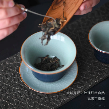 At the beginning of the manual spray your kiln ji blue it tureen ceramic cups kung fu tea tea bowl cover sample tea cup
