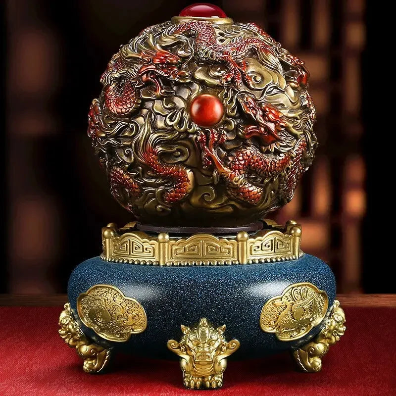 Attract Wealth Dragon Nine Turns Qiankun Tripod Ornaments Tripod Home Living Room Store Opening Gift