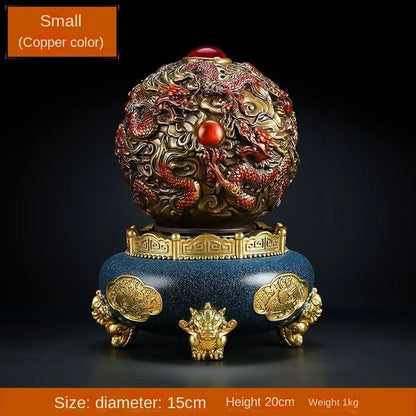 Attract Wealth Dragon Nine Turns Qiankun Tripod Ornaments Tripod Home Living Room Store Opening Gift