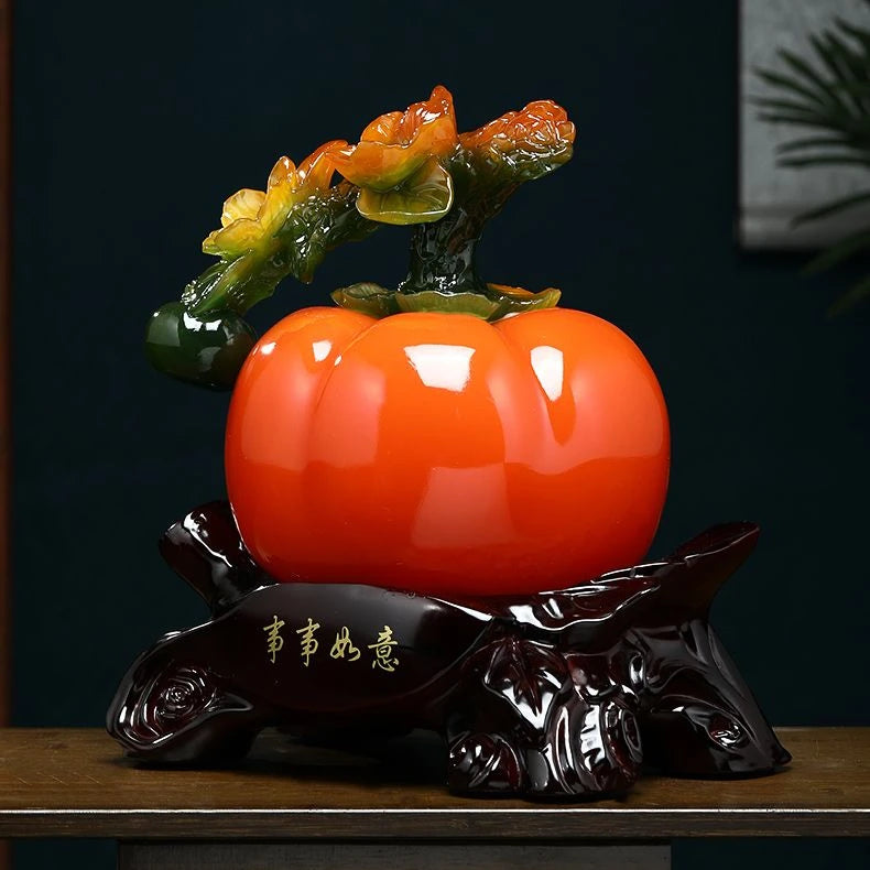Auspicious Everything Goes Smoothly Persimmon Ornaments Attract Wealth Living Room Wine Cabinet Decorations Housewarming Gifts