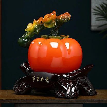 Auspicious Everything Goes Smoothly Persimmon Ornaments Attract Wealth Living Room Wine Cabinet Decorations Housewarming Gifts