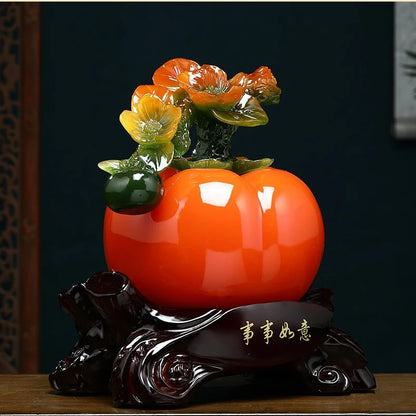 Auspicious Everything Goes Smoothly Persimmon Ornaments Attract Wealth Living Room Wine Cabinet Decorations Housewarming Gifts