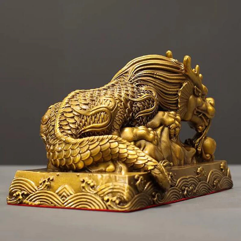 Auspicious Water Avoiding Beast Wealth Blessing Living Room Home Copper Decoration Office Store Decoration