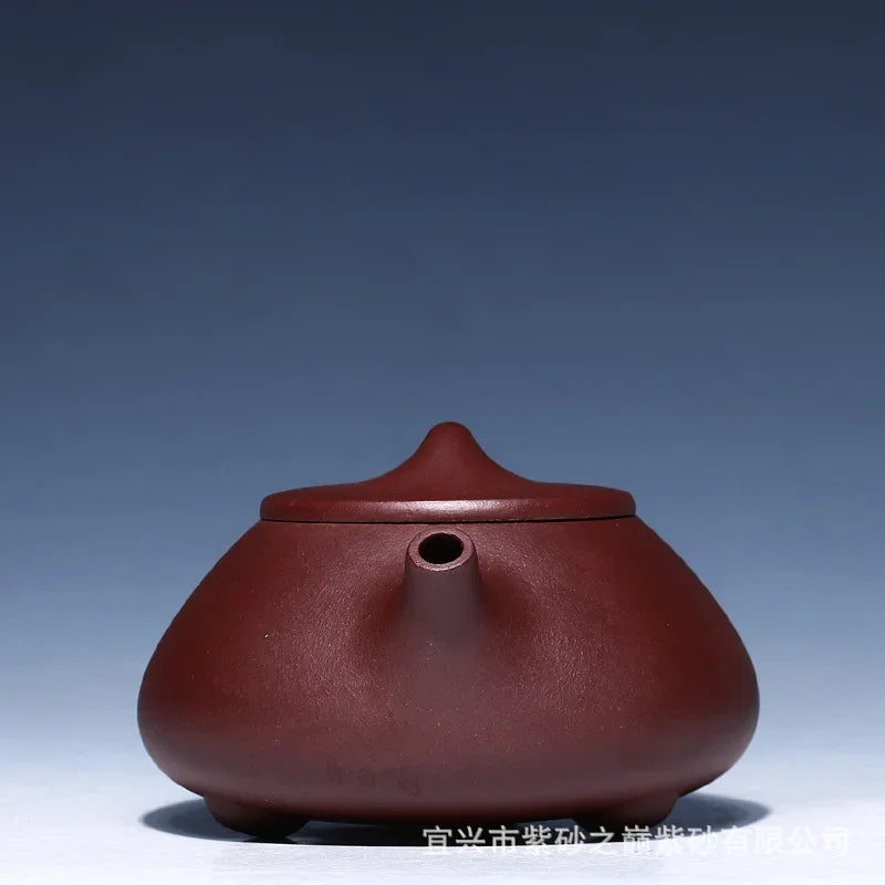Authentic Chinese Tea Ceremony Supplies Zisha Stone Scoop Pot Yixing Purply Clay Teapot Handmade Customized Gifts 250ml