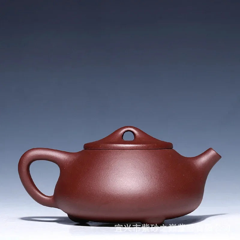 Authentic Chinese Tea Ceremony Supplies Zisha Stone Scoop Pot Yixing Purply Clay Teapot Handmade Customized Gifts 250ml