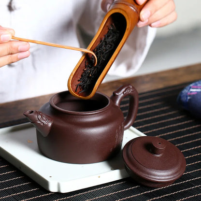 Authentic Famous Famous Zisha Teapot, Pure Handmade Longyin Dezhong, Zisha Teapot, Yixing Handmade Pot, Kung-Fu Pot
