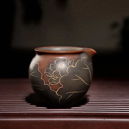 Authentic Qinzhou Ceramic nixing Tao Gongdao Cup(Not Yixing Clay)Handmade teacup for Puer oolong Kung Fu Cha Gift For Festival