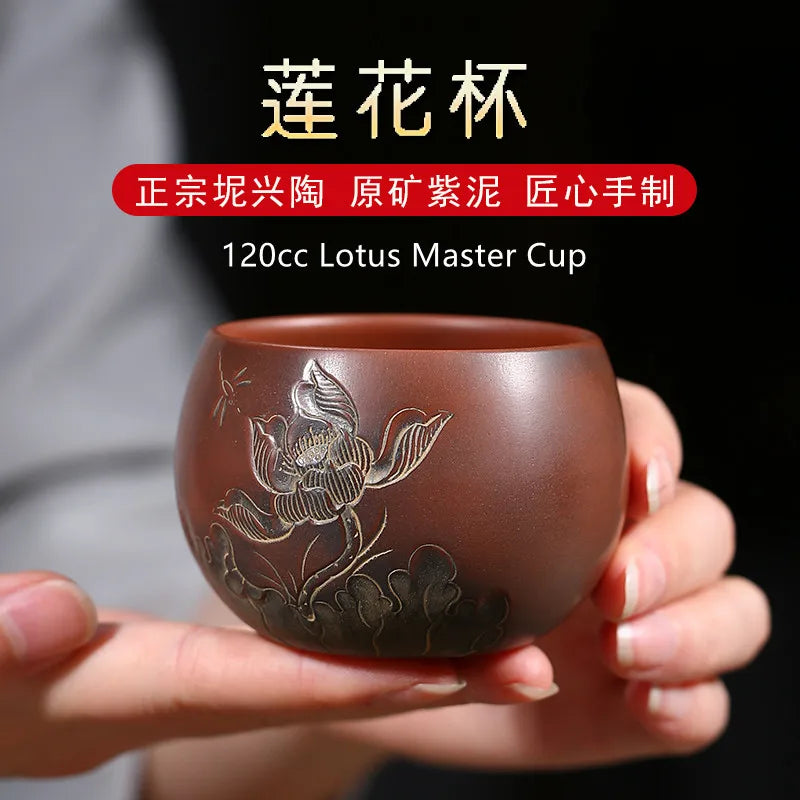 Authentic Qinzhou Ceramic nixing Tao Master cup(Not Yixing Clay)Handmade teacup for Puer oolong Kung Fu Cha Gift For Festival
