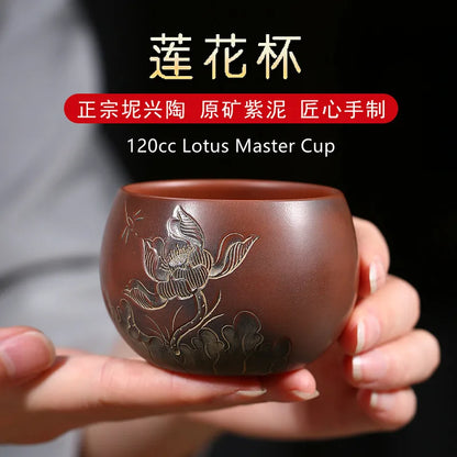 Authentic Qinzhou Ceramic nixing Tao Master cup(Not Yixing Clay)Handmade teacup for Puer oolong Kung Fu Cha Gift For Festival