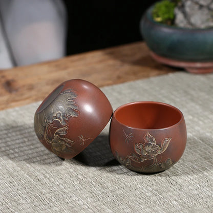 Authentic Qinzhou Ceramic nixing Tao Master cup(Not Yixing Clay)Handmade teacup for Puer oolong Kung Fu Cha Gift For Festival