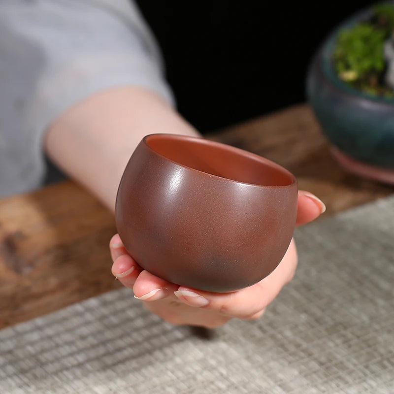 Authentic Qinzhou Ceramic nixing Tao Master cup(Not Yixing Clay)Handmade teacup for Puer oolong Kung Fu Cha Gift For Festival
