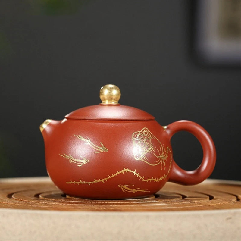 Authentic Raw Ore Dahongpao Xishi Tea Pot Chinese Yixing Purple Clay Teapot Household Handmade Tea Maker Tradition Tea Sets 90ml