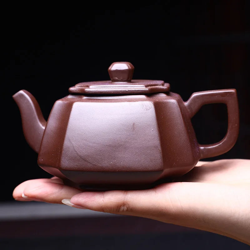 Authentic Teapot Yixing Purple Clay Tea Pot Infuser Handmade Kettle 220ml Kung Fu Tea Set Hanfang Chinese Ceremony Gift