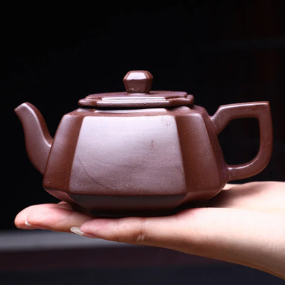 Authentic Teapot Yixing Purple Clay Tea Pot Infuser Handmade Kettle 220ml Kung Fu Tea Set Hanfang Chinese Ceremony Gift