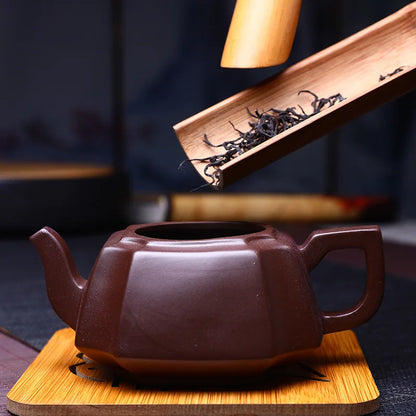 Authentic Teapot Yixing Purple Clay Tea Pot Infuser Handmade Kettle 220ml Kung Fu Tea Set Hanfang Chinese Ceremony Gift