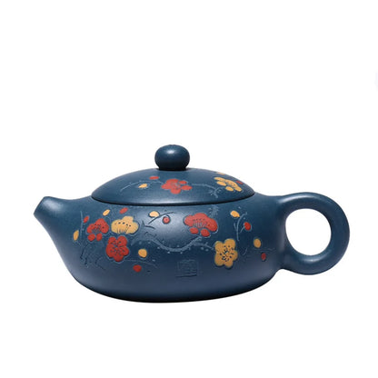 Authentic Yixing Handmade Purple Clay Teapot Plum Blossom Xishi Tea Pot Beauty Pot Customized Kungfu Tea Set Tea Set 180ml