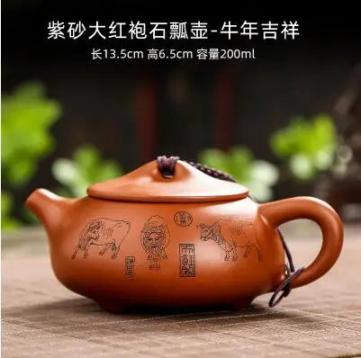 Authentic Yixing Handmade Teapot, Single Teapot, Kungfu Tea Set, Household, Large and Small Capacity Xishi Pot