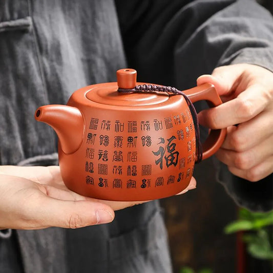 Authentic Yixing Handmade Teapot, Single Teapot, Kungfu Tea Set, Household, Large and Small Capacity Xishi Pot