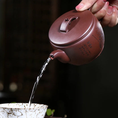 Authentic Yixing Purple Clay Pot Raw Ore Purple Clay Pure Handmade Large Capacity Famous Dai Chengguang Hanwa Kombucha Pot Sets