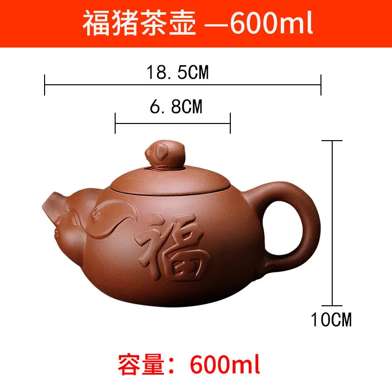 Authentic Yixing Purple Clay Tea Sets Handmade Dragon Teapot with Filter Tea Infuser Strainer Teacup Kettle Household Teaware