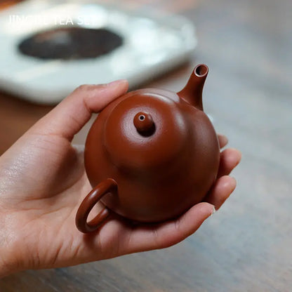 Authentic Yixing Purple Clay Teapot Dahongpao Pear Shaped Pot Handmade Filter Beauty Kettle Tradition Puer Tea Set Drinkware