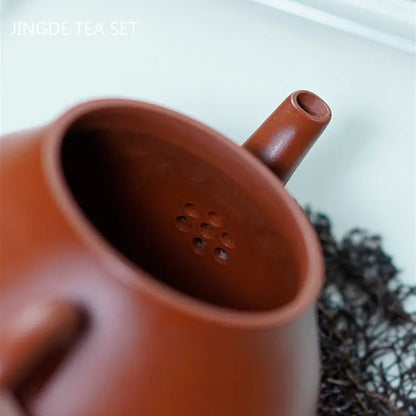 Authentic Yixing Purple Clay Teapot Dahongpao Pear Shaped Pot Handmade Filter Beauty Kettle Tradition Puer Tea Set Drinkware