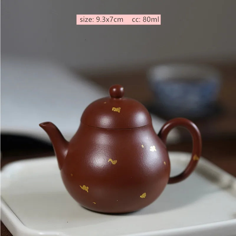 Authentic Yixing Purple Clay Teapot Dahongpao Pear Shaped Pot Handmade Filter Beauty Kettle Tradition Puer Tea Set Drinkware