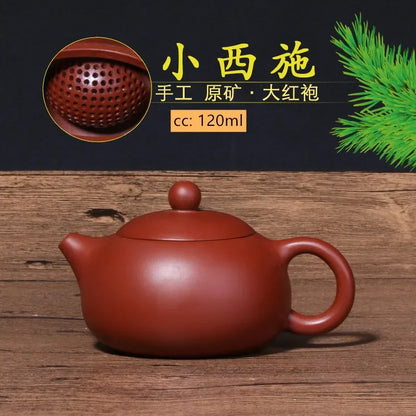 Authentic Yixing Purple Clay Teapot Dahongpao Xishi Tea Pot Handmade Ball Hole Filter Tea Infuser Household Customized Teaware