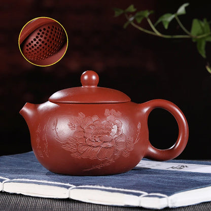 Authentic Yixing Purple Clay Teapot Dahongpao Xishi Tea Pot Handmade Ball Hole Filter Tea Infuser Household Customized Teaware