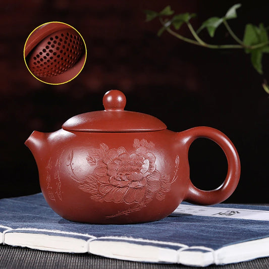 Authentic Yixing Purple Clay Teapot Dahongpao Xishi Tea Pot Handmade Ball Hole Filter Tea Infuser Household Customized Teaware