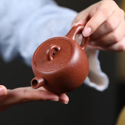 Authentic Yixing Purple Clay Teapot Famous Handmade Boutique Small Capacity Tea Pot Kettle Chinese Zisha Kungfu Tea Set 120ml