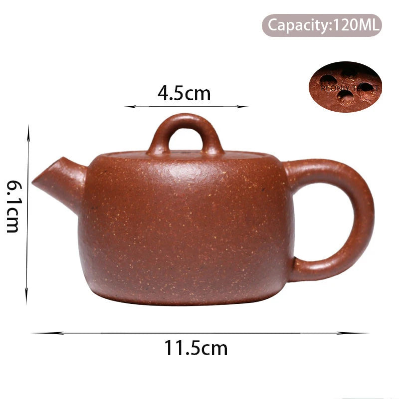 Authentic Yixing Purple Clay Teapot Famous Handmade Boutique Small Capacity Tea Pot Kettle Chinese Zisha Kungfu Tea Set 120ml