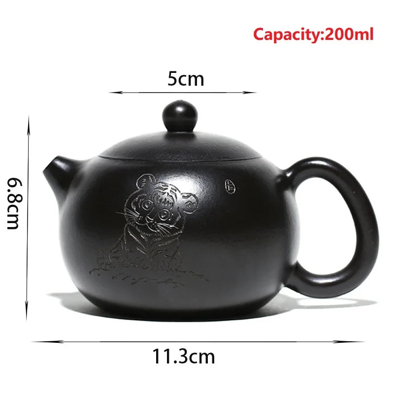 Authentic Yixing Purple Clay Teapot Famous Handmade Xishi Dahongpao Tea Pot  Chinese Zisha Kuangfu Tea Set Gifts 200ml