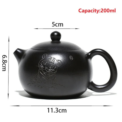 Authentic Yixing Purple Clay Teapot Famous Handmade Xishi Dahongpao Tea Pot  Chinese Zisha Kuangfu Tea Set Gifts 200ml
