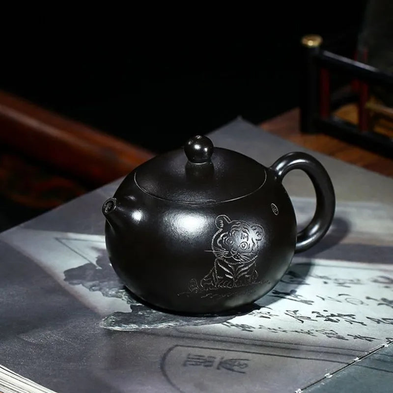 Authentic Yixing Purple Clay Teapot Famous Handmade Xishi Dahongpao Tea Pot  Chinese Zisha Kuangfu Tea Set Gifts 200ml