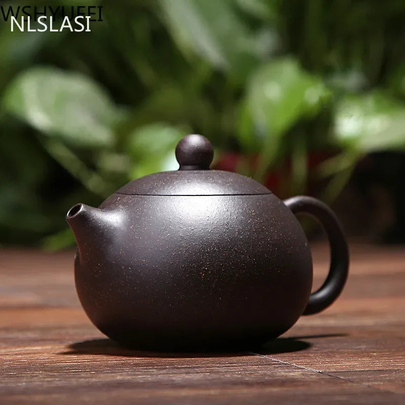 Authentic Yixing Tea Pot Purple Clay Xi Shi Pot Handmade Ore Beauty Kettle Suit Chinese Puer Black Tea Set Customized Gift 190ml