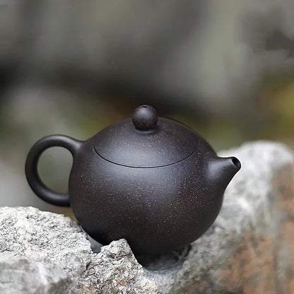 Authentic Yixing Tea Pot Purple Clay Xi Shi Pot Handmade Ore Beauty Kettle Suit Chinese Puer Black Tea Set Customized Gift 190ml