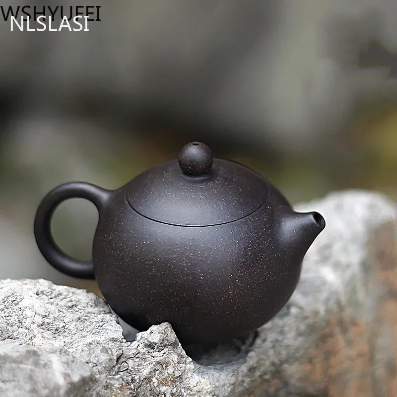 Authentic Yixing Tea Pot Purple Clay Xi Shi Pot Handmade Ore Beauty Kettle Suit Chinese Puer Black Tea Set Customized Gift 190ml